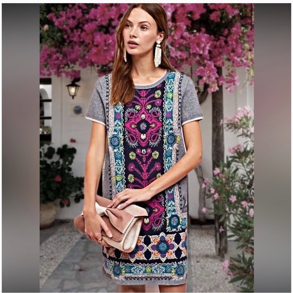 Akemi & Kin Anthropologie Kaleidoscope Sweater Dress Multicolor Size Large